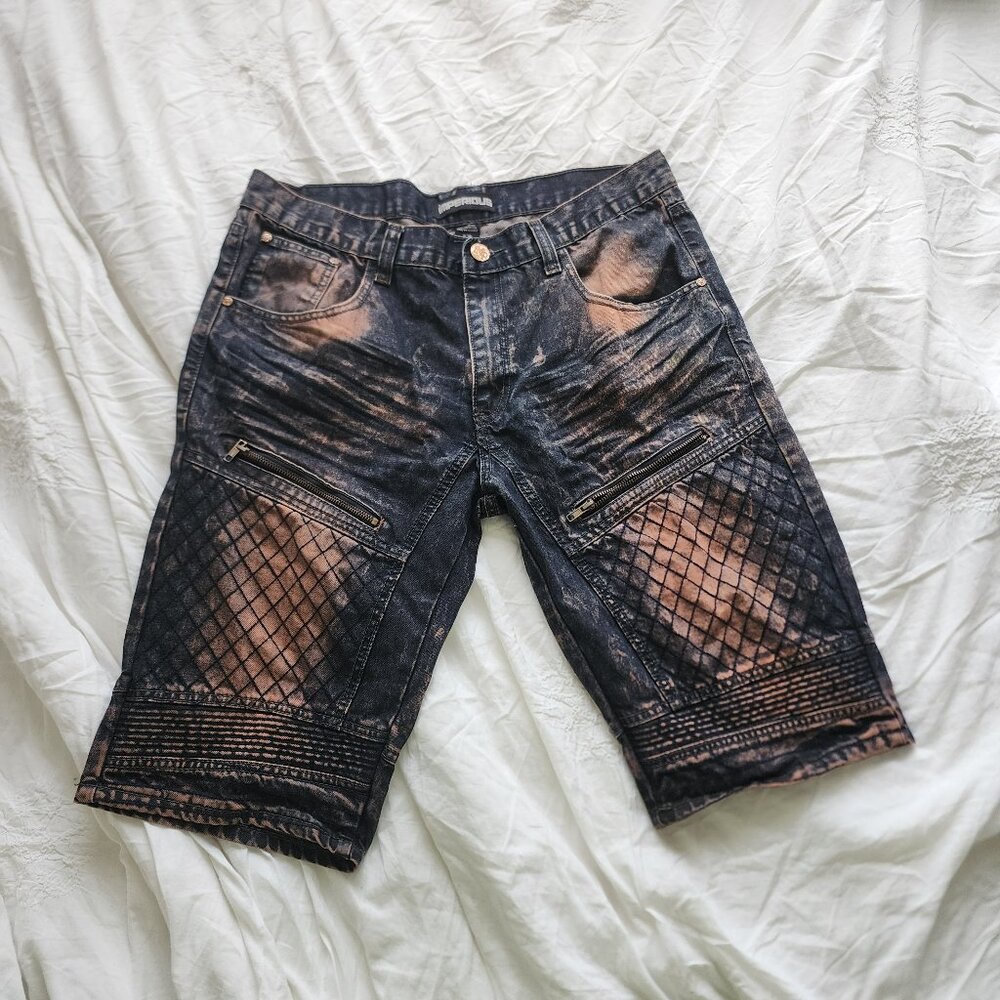 IMPERIOUS Acid-Washed Shorts Man Size 36